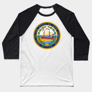 New Hampshire Coat of Arms Baseball T-Shirt